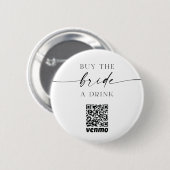 Badge Rond 5 Cm Bachelorette QR Code Acheter L'Épouse Un Bouton Bo (Devant & derrière)