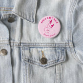 Badge Rond 5 Cm Bachelorette Spa rose pâle (En situation)