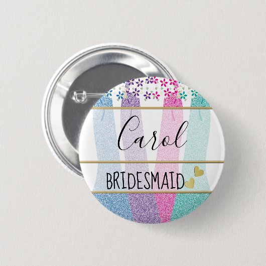Badge Rond 5 Cm Bachelorette | Team Bride Party (Devant & derrière)