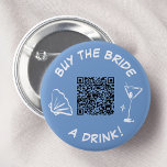 Badge Rond 5 Cm Bachelorette Venmo Code QR Acheter La Mariée Un Ve<br><div class="desc">Cette conception de boutons fantaisie comprend un message amusant "Achetez une boisson à la mariée!", un verre à cocktail élégant et un code QR pratique pour un don facile. Parfait pour les fêtes de bachelorette ou les douches nuptiales, ce bouton ajoute une touche de plaisir et d'excitation à toute célébration....</div>
