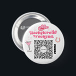Badge Rond 5 Cm Bachelorette Venmo Code QR Acheter La Mariée Un Ve<br><div class="desc">Assurez-vous que la mariée n'a pas à payer pour un seul verre avec le grand Bachelorette Party Venmo code QR bouton! Achetez-en un pour toute la soirée de bachelorette ! Ajoutez simplement votre propre image de code Venmo, PayPal ou Cash App QR. Tout le monde à la fête peut facilement...</div>