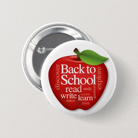 Badge Rond 5 Cm Back to school (Devant & derrière)