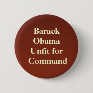 Badge Rond 5 Cm backdropapplication, Barack ObamaUnfit pour la