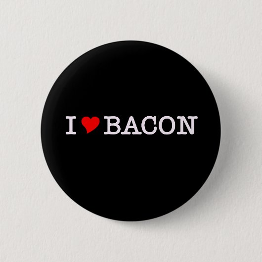 Badge Rond 5 Cm Bacon I Love (Devant)