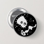 Badge Rond 5 Cm Bactéries (Devant & derrière)