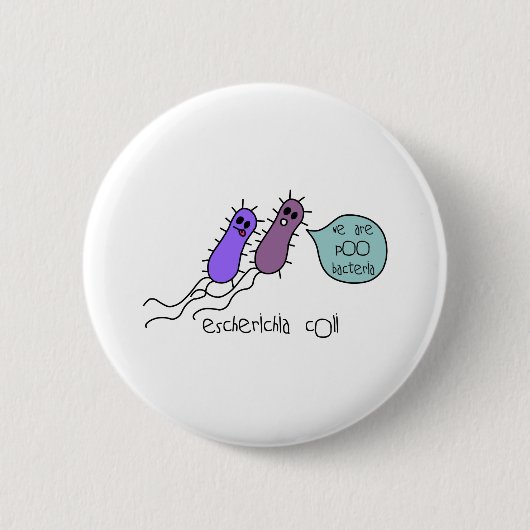 Badge Rond 5 Cm Bactéries de Poo (Devant)