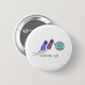 Badge Rond 5 Cm Bactéries de Poo (Devant & derrière)