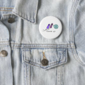 Badge Rond 5 Cm Bactéries de Poo (En situation)