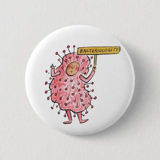 Badge Rond 5 Cm Bactériologiste (Devant)