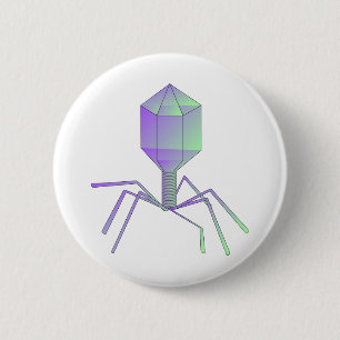 Badge Rond 5 Cm Bactériophage