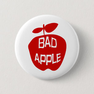 Badge Rond 5 Cm Bad Apple Fun Slogan