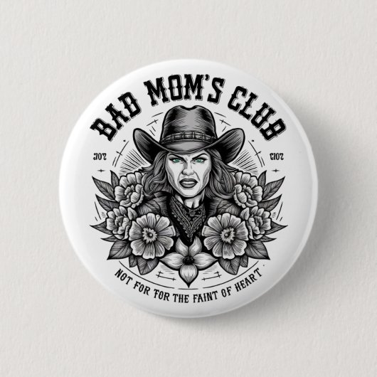 BADGE ROND 5 CM BAD MOM'S CLUB (Devant)