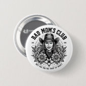 BADGE ROND 5 CM BAD MOM'S CLUB (Devant & derrière)