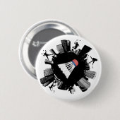 Badge Rond 5 Cm Badminton (Devant & derrière)