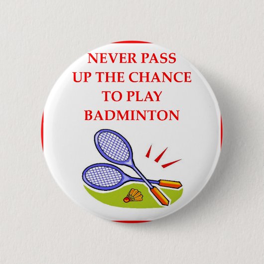 BADGE ROND 5 CM BADMINTON (Devant)