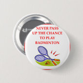 BADGE ROND 5 CM BADMINTON (Devant & derrière)