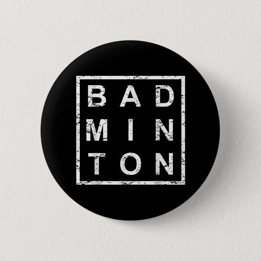 Badge Rond 5 Cm Badminton élégant  (Devant)