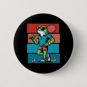 Badge Rond 5 Cm Badminton Frog Shuttle Poona