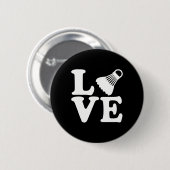 Badge Rond 5 Cm Badminton Love (Devant & derrière)