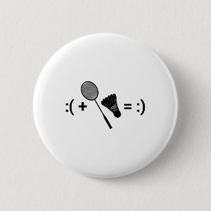 Badge Rond 5 Cm Badminton Love Shuttle Racquet Sport Badminton
