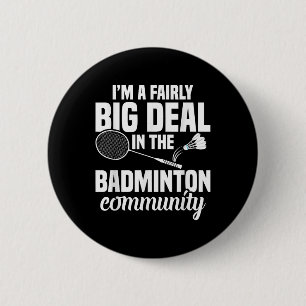 Badge Rond 5 Cm Badminton Racket Shuttle A Assez Grand Badminton P