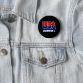 Badge Rond 5 Cm Badminton Usa (En situation)