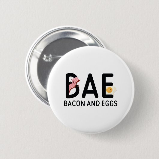 Badge Rond 5 Cm BAE Bacon Et Oeufs (Devant & derrière)