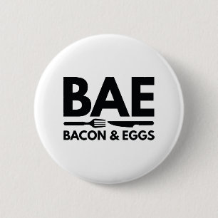 Badge Rond 5 Cm BAE Bacon Et Oeufs