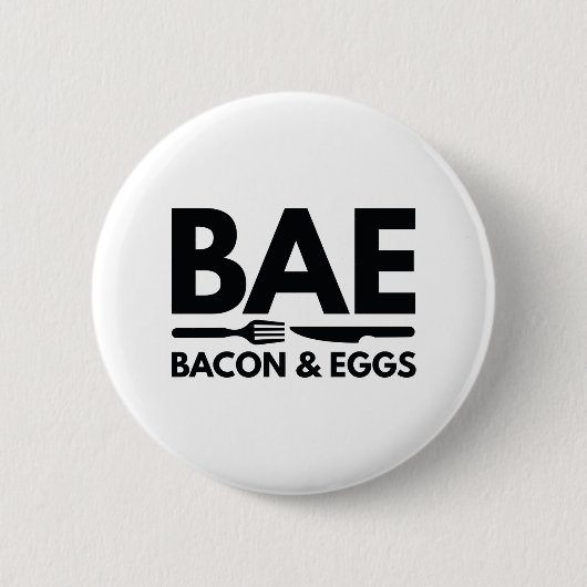 Badge Rond 5 Cm BAE Bacon Et Oeufs (Devant)
