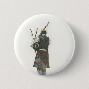 Badge Rond 5 Cm Bagpiper