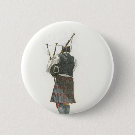 Badge Rond 5 Cm Bagpiper (Devant)