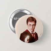 Badge Rond 5 Cm Baguette Harry Potter Points (Devant & derrière)