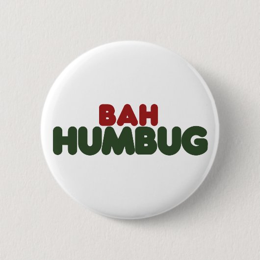 Badge Rond 5 Cm Bah Humbug (Devant)