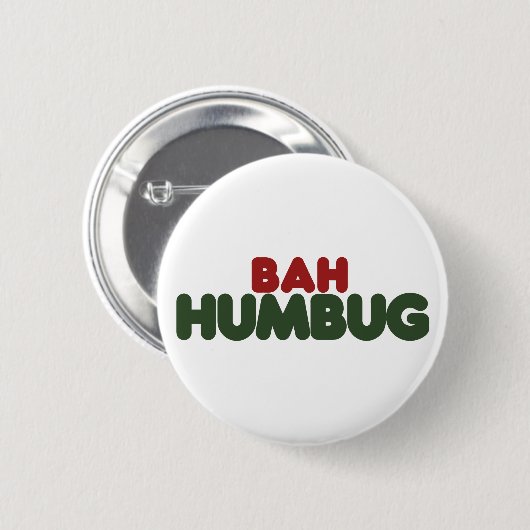 Badge Rond 5 Cm Bah Humbug (Devant & derrière)