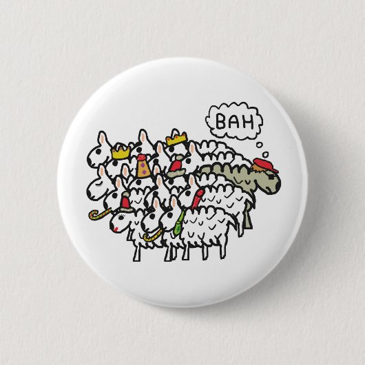 Badge Rond 5 Cm Bah Humbug (Devant)