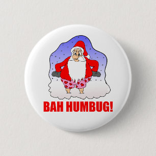 Badge Rond 5 Cm Bah Humbug, bouton