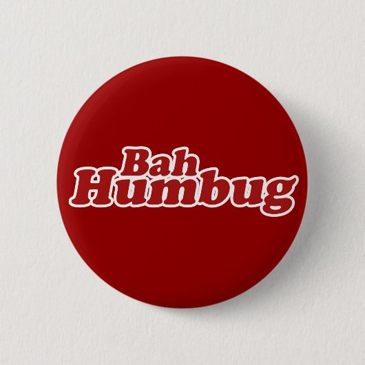 Badge Rond 5 Cm Bah Humbug Christmas Scrooge (Devant)
