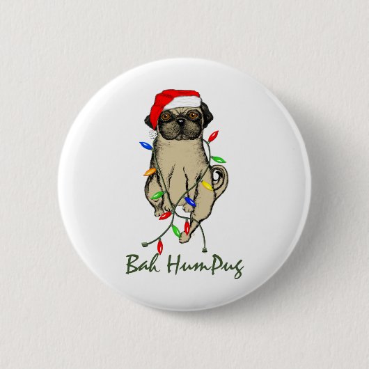 Badge Rond 5 Cm Bah HumPug (Devant)