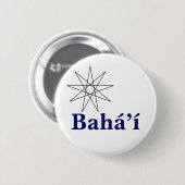 Badge Rond 5 Cm Baha'i Star2 (Devant & derrière)