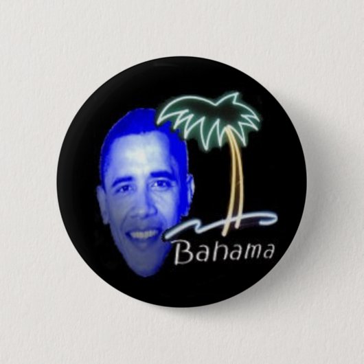 Badge Rond 5 Cm Bahama Obama (Devant)