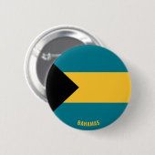 Badge Rond 5 Cm Bahamas Drapeau charmant patriotique (Devant & derrière)