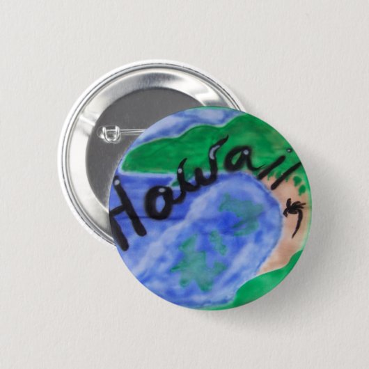 Badge Rond 5 Cm Baie de Hanauma (Devant & derrière)