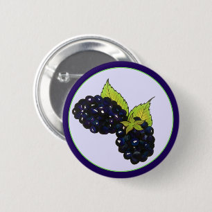 Badge Rond 5 Cm Baies-mûres d'été Blackberry Berry Berries