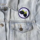 Badge Rond 5 Cm Baies-mûres d'été Blackberry Berry Berries (En situation)