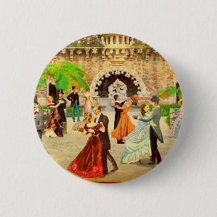 Badge Rond 5 Cm Bailando vals en la Quinta da Regaleira (Portugal)