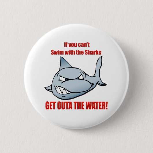 Badge Rond 5 Cm Bain avec les requins (Devant)