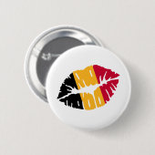 Badge Rond 5 Cm Baiser de drapeau de la Belgique (Devant & derrière)