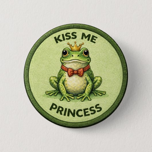 Badge Rond 5 Cm Baiser de grenouille (Devant)