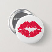 Badge Rond 5 Cm Baiser de rouge à lèvres (Devant & derrière)