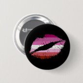 Badge Rond 5 Cm Baiser lesbien (Devant & derrière)